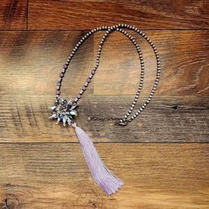Vintage Art Deco/1920s Style Tassle Beaded Worthington Necklace Statement Glam